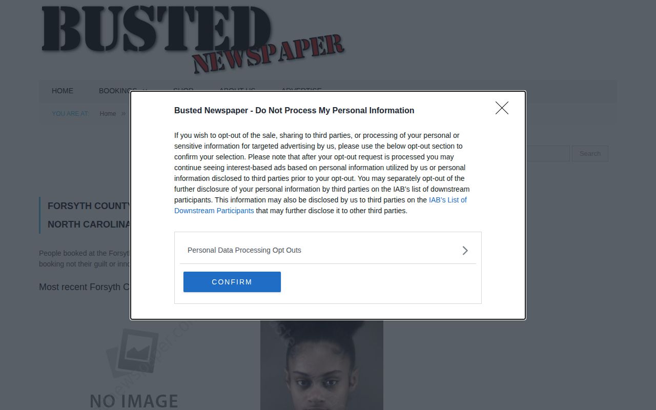 Unofficial Busted Newspaper Forsyth County archive page
